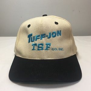 VTG 90s Tuff-Jon T.S.F. Co Canvas Snapback Baseball Cap